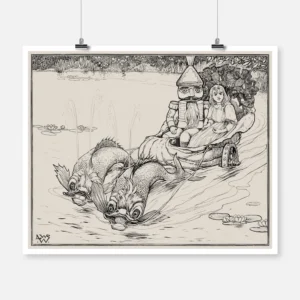Nutcracker and Marie in a Shell Wagon Poster