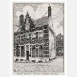 Amsterdam Old Facade of the "Oudezijds Voorburgwal" (Oude gevel aan de Oudezijds Voorburgwal) Poster