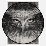 Owl with Two Owlets Sitting on a Branch Poster