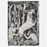 Satyrs Drinking Goat Milk Poster