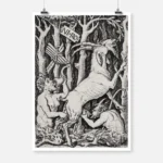 Satyrs Drinking Goat Milk Poster