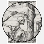 Skeleton with Arrow and Falconer Poster