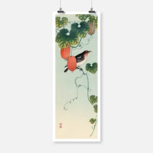 Songbird in Cucumber Plant Poster