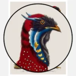 The Horned Indian Pheasant Poster