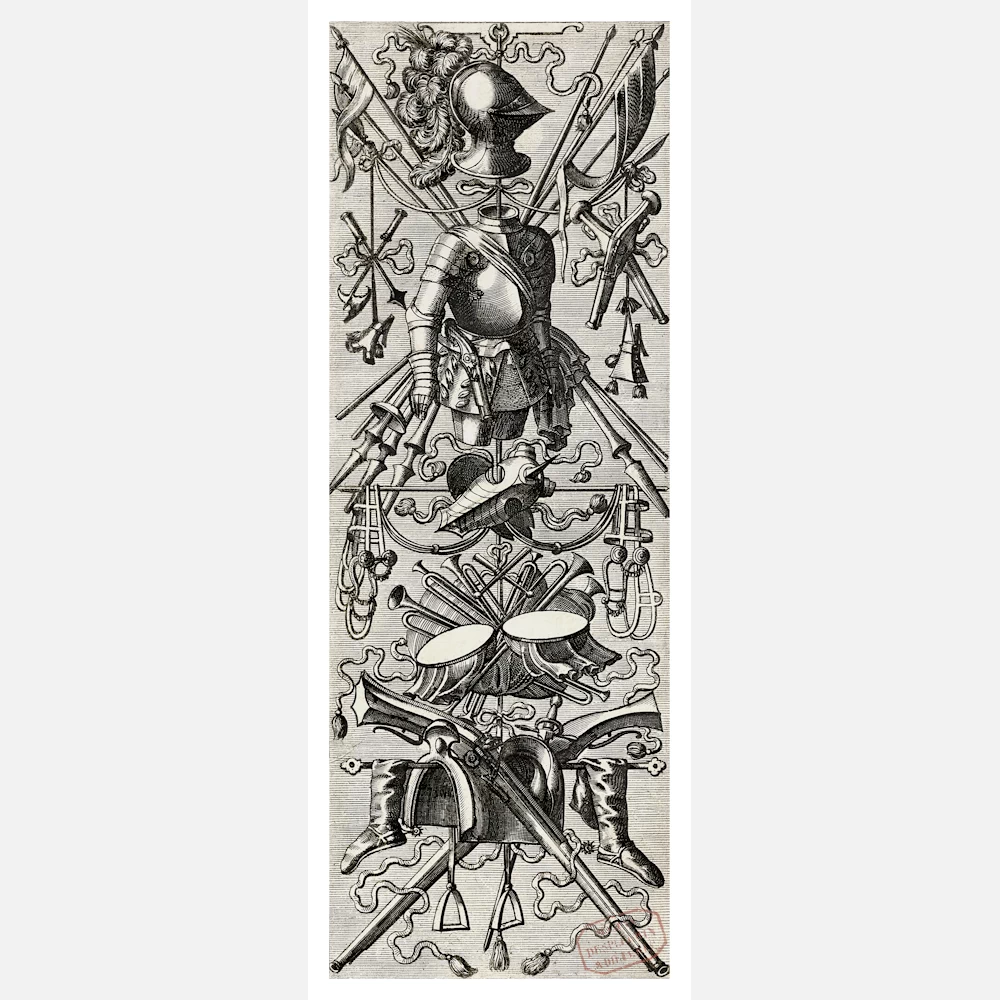 Weapon Trophy with a Closed Helmet on Top Poster