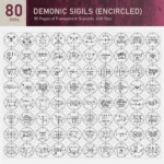 Demonic Sigils Encircled Vectors Collection