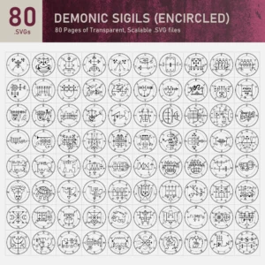 Demonic Sigils Encircled Vectors Collection