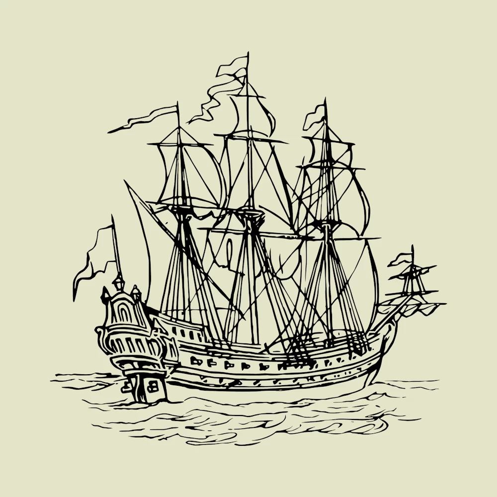 Duke of York's Ship 1661 Vector
