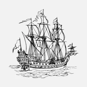 Duke of York's Ship 1661 Vector