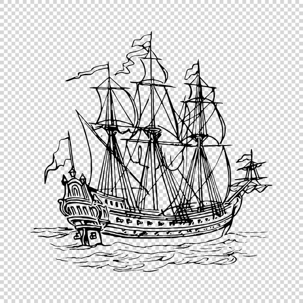 Duke of York's Ship 1661 Vector