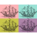 Great Harry 1514 Henry VIII Ship Vector