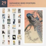 Japanese Birds Posters Collection