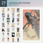 Japanese Birds Posters Collection