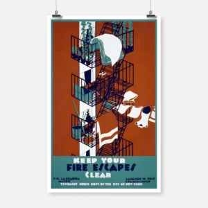 Keep Your Fire Escapes Clear Poster