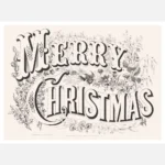 Merry Christmas Text Poster