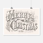 Merry Christmas Text Poster