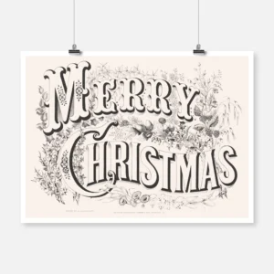 Merry Christmas Text Poster