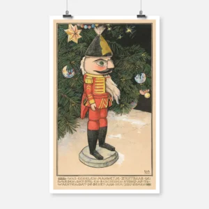 Nutcracker Under Christmas Tree Poster