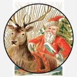 Santa Claus and his Reindeer Poster