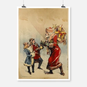 Santa with Presents Poster