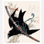Vintage Japanese Bird Poster