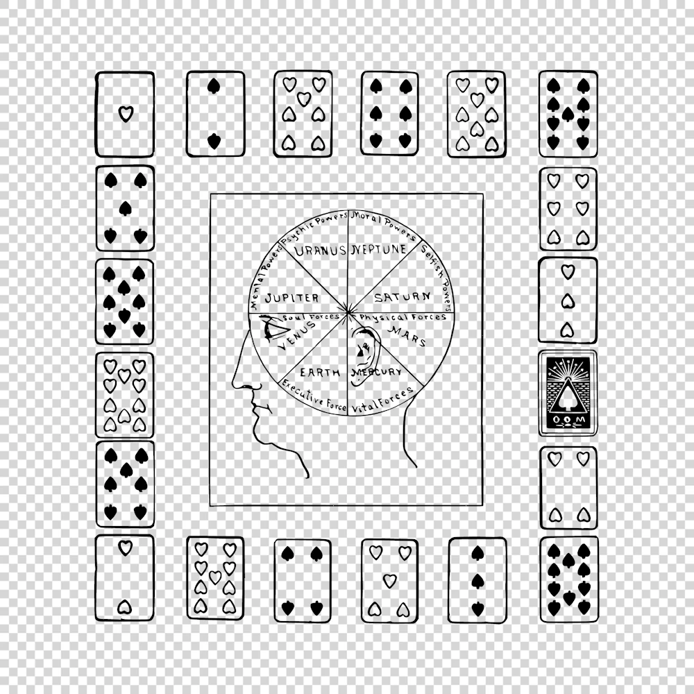 6x6 Frame for Century Tarots Vector