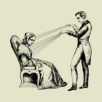 A Practitioner of Mesmerism Using Animal Magnetism Vector