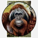 An Orangutan Sitting on a Branch Poster