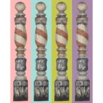 Rustic Barber Pole