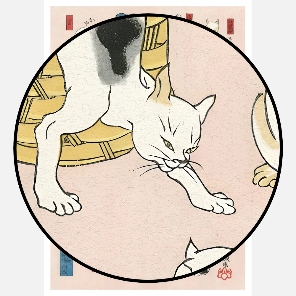 Cats as the Fifty-Three Stations of the Tokaido 1 Poster