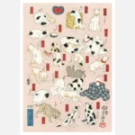 Cats as the Fifty-Three Stations of the Tokaido 1 Poster