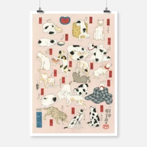 Cats as the Fifty-Three Stations of the Tokaido 1 Poster