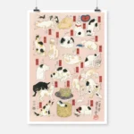 Cats as the Fifty-Three Stations of the Tokaido 2 Poster