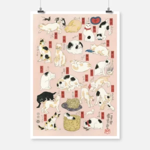 Cats as the Fifty-Three Stations of the Tokaido 2 Poster