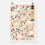 Cats as the Fifty-Three Stations of the Tokaido 3 Poster