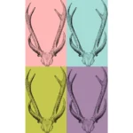 Deer Skull Drawing Vector