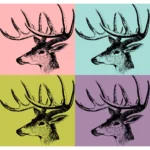 Deer with Antlers Vector