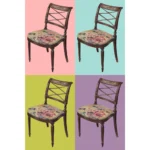 Floral Pattern Side Chair