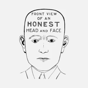 Front View of an Honest Head and Face Vector