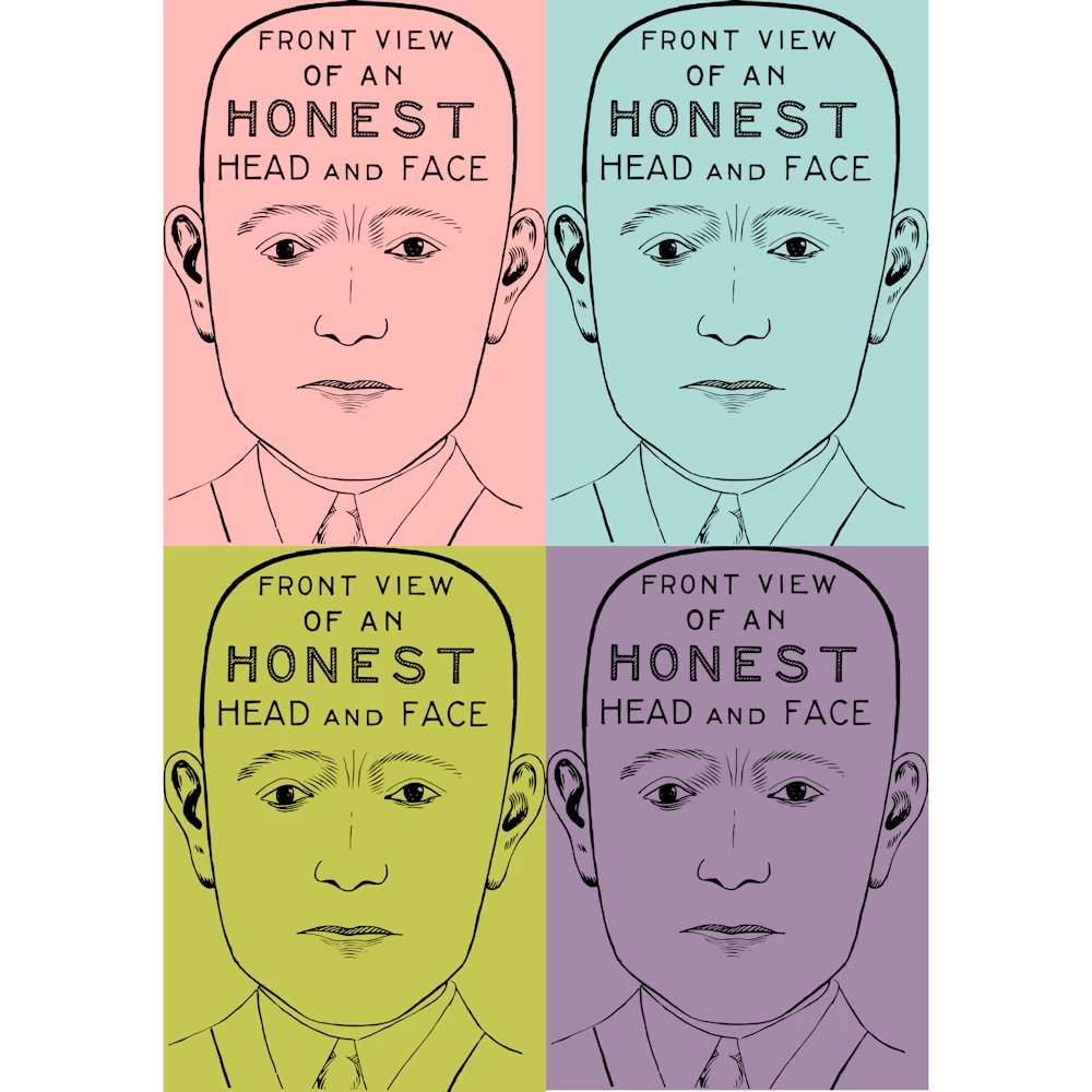 Front View of an Honest Head and Face Vector