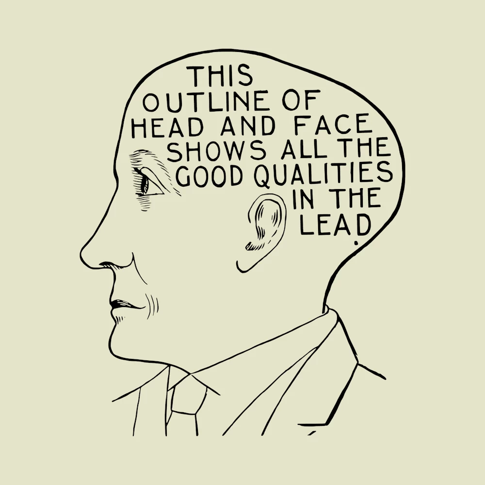 Good Qualities in the Lead Phrenology Vector
