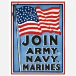 Join Army Navy Marines Poster