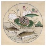 Lotus and Fishes Poster