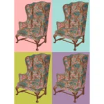 Palm Patterned Easy Chair