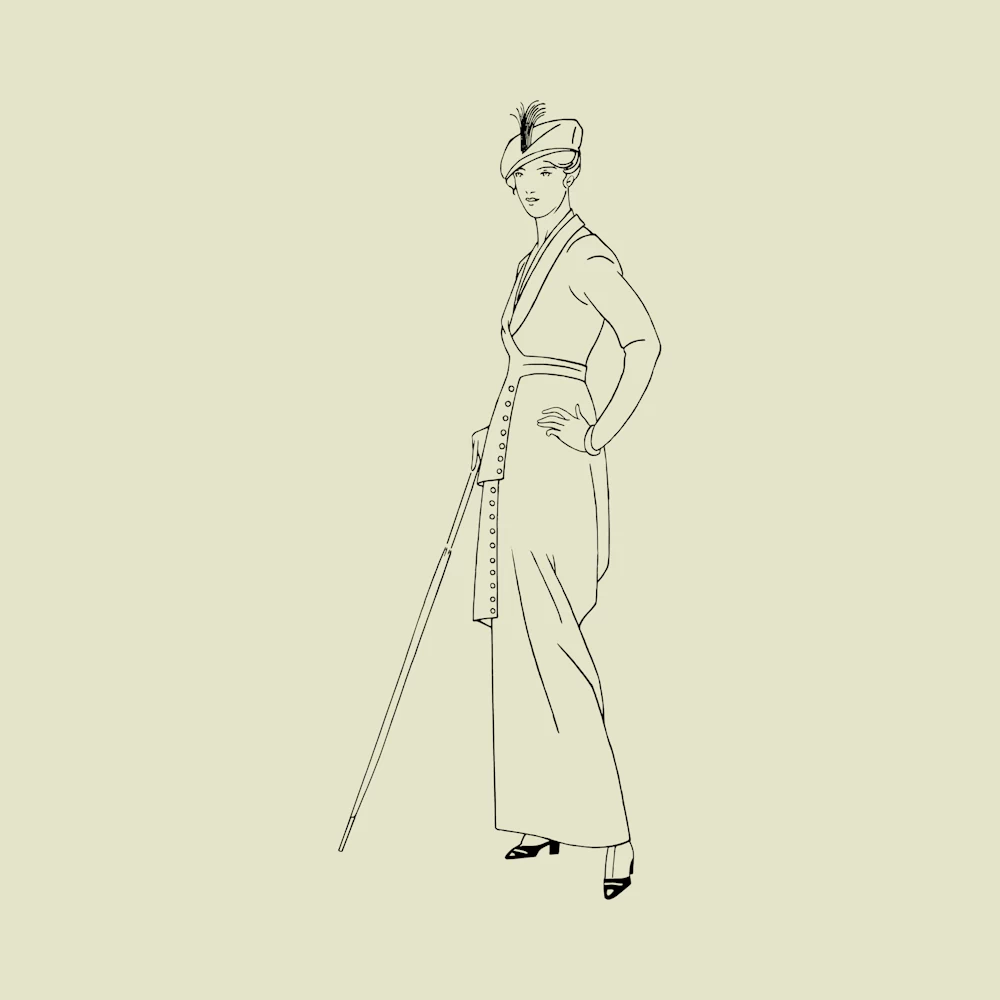 Petit Tailleur du Matin French Fashion Vector