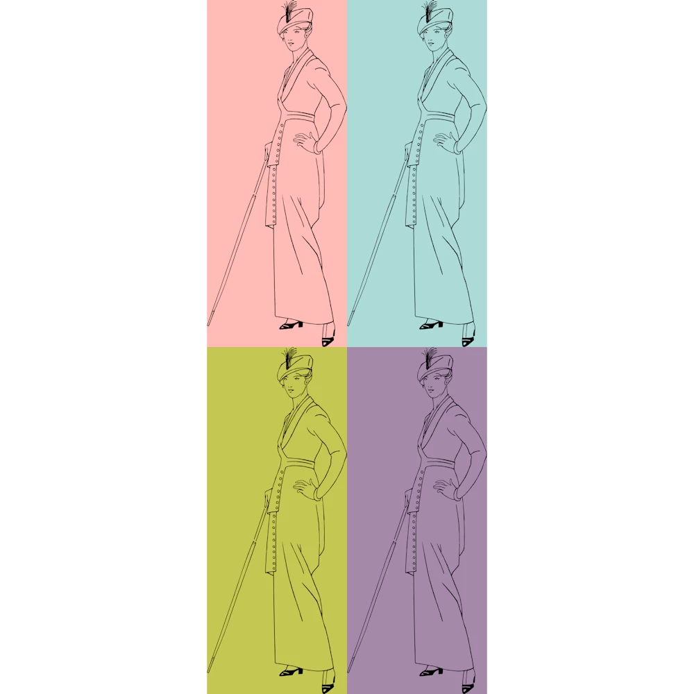 Petit Tailleur du Matin French Fashion Vector