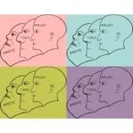 The Faces of Appetite, Force and Intellect Vector