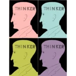 Thinker Phrenological Vector