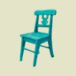 Turquoise Wooden Chair