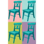 Turquoise Wooden Chair